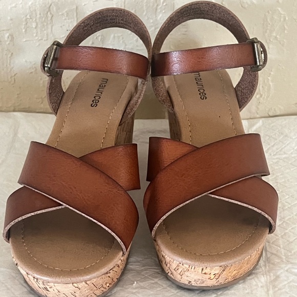 Maurices Tan Wedge Sandals - Picture 1 of 7